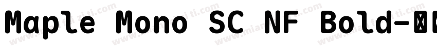 Maple Mono SC NF Bold字体转换